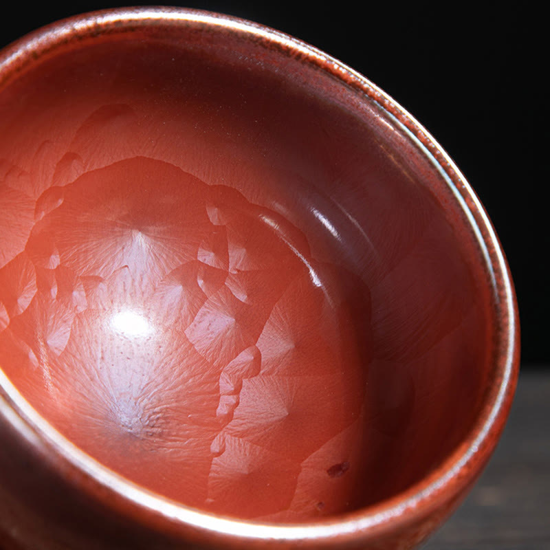 Buddha Stones Handmade Chinese Jianzhan Lotus Design Ceramic Teacup Kung Fu Tea Cup Jian Zhan Tea Cup BS 4