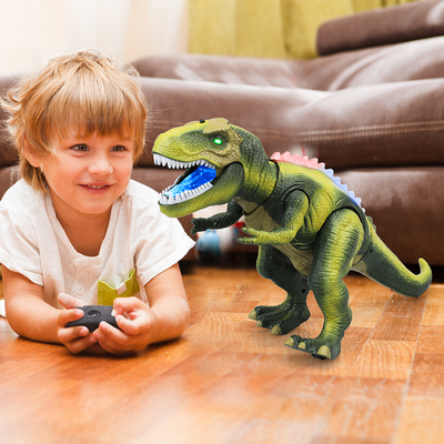 Fidtoy Remote Control LED Dinosaur Toy for Kids with Roar
