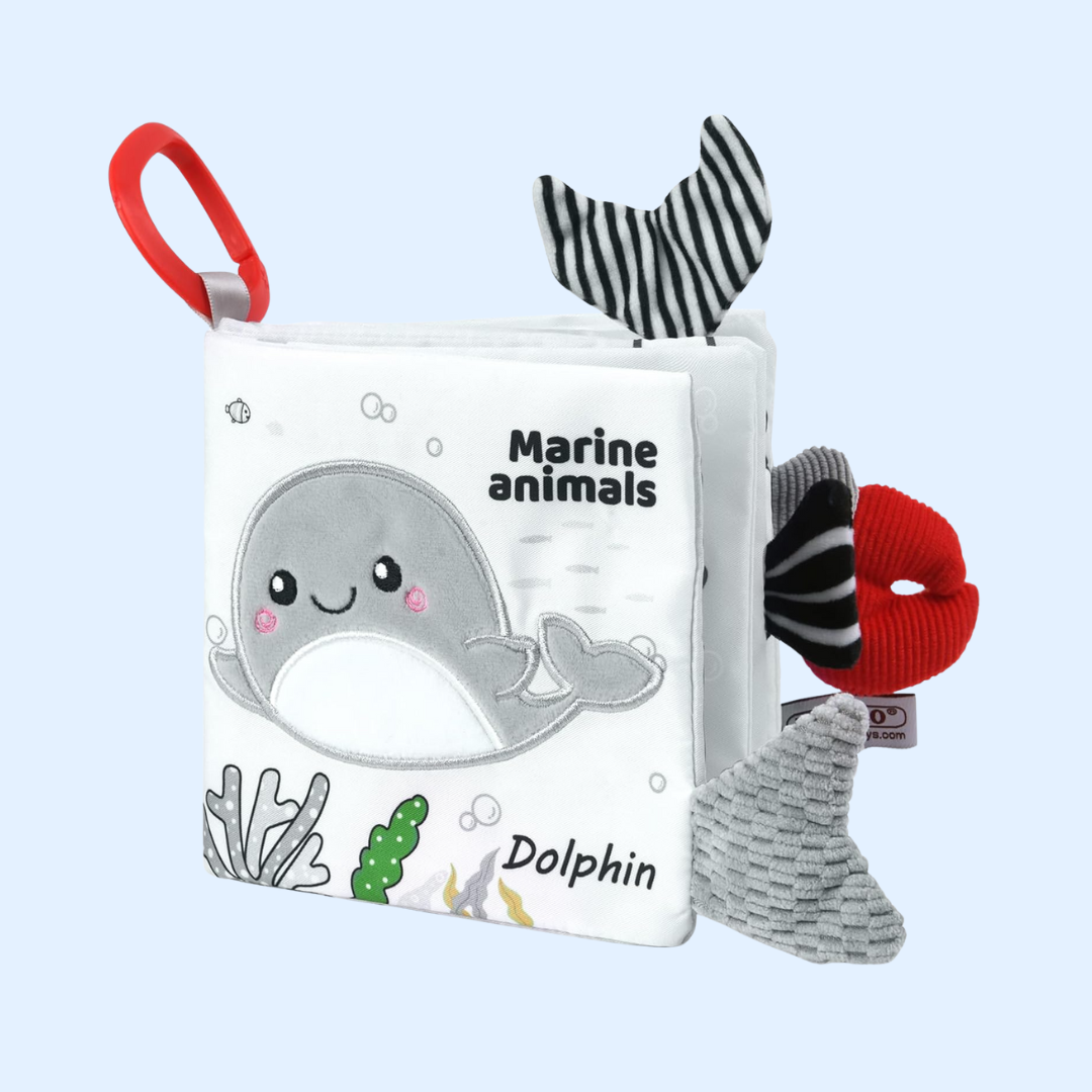 Fidtoy Interactive 3D Animal Cloth Book Baby Sensory Learning Toy