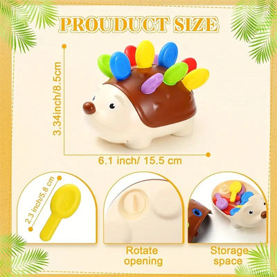 Kit de puzles de aprendizaje de colores y números con erizo - 10A