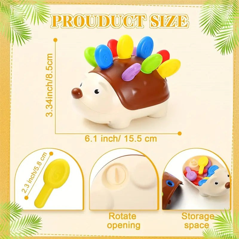 Kit de puzles de aprendizaje de colores y números con erizo - 10A