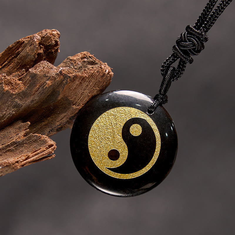 Buddha Stones Various Crystal Amethyst Tiger Eye Green Aventurine Yin Yang Spiritual Necklace Pendant Necklaces & Pendants BS 13