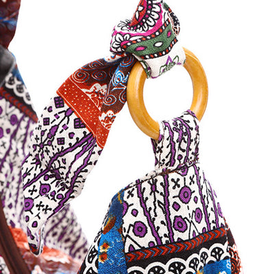 Buddha Stones Cotton Stripes Print Crossbody Bag Shoulder Bag Crossbody Bag&Shoulder Bag BS 7