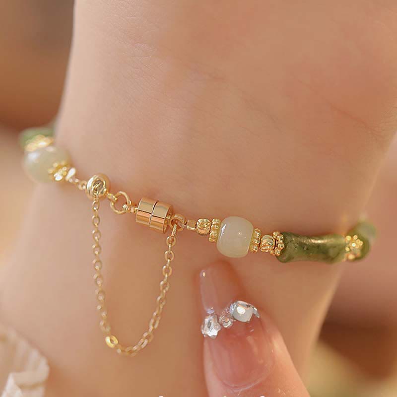 FREE Today: Keep Alive Jade Bamboo Pattern Luck Abundance Bracelet FREE FREE 3