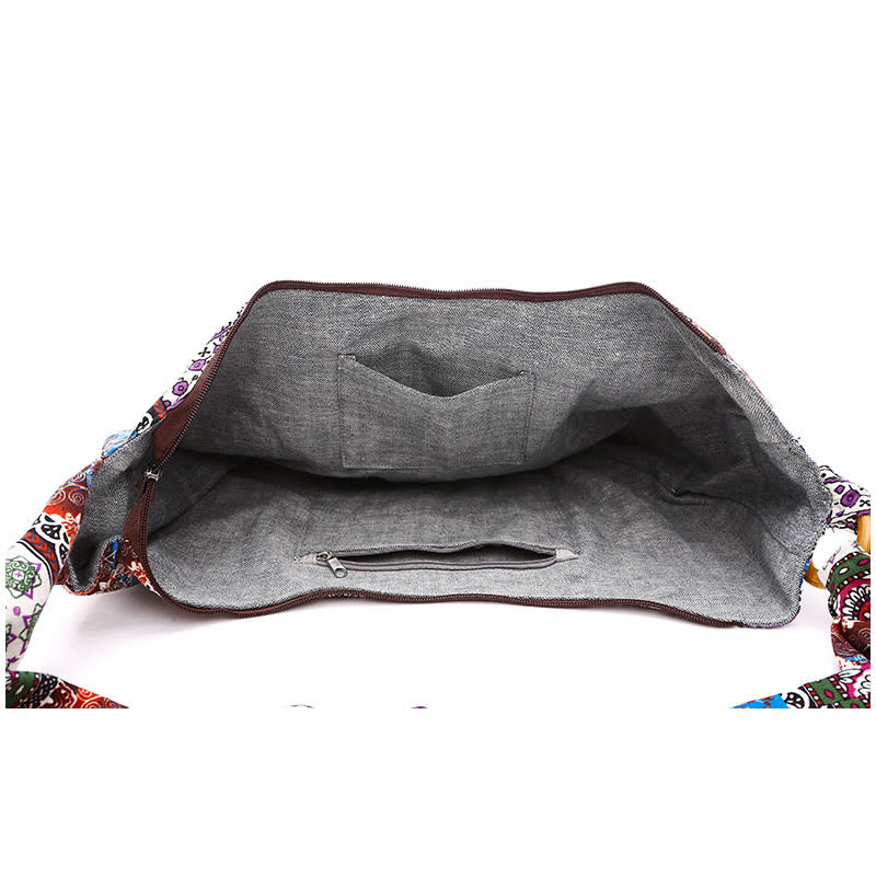 Buddha Stones Cotton Stripes Print Crossbody Bag Shoulder Bag Crossbody Bag&Shoulder Bag BS 18