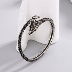 Buddha Stones Dragon Scales Pattern Luck Protection Bracelet Bangle Bracelet Bangle BS 58mm