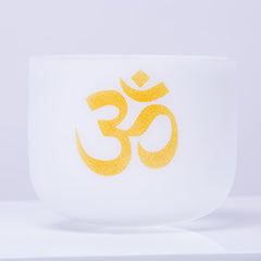 Buddha Stones OM Crystal Sound Bowl Meditation Handcrafted for Mindfulness and Protection Singing Bowl Singing Bowl buddhastoneshop 10 IN (25.4CM)