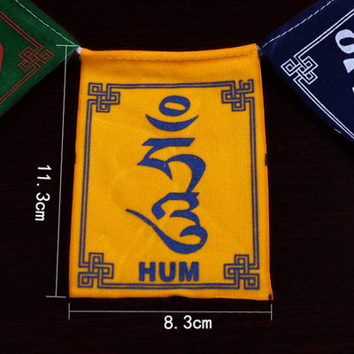 Buddha Stones Tibetan Blessing Windhorse Om Mani Padme Hum Outdoor Car Prayer Flag Decoration Decorations buddhastoneshop 21