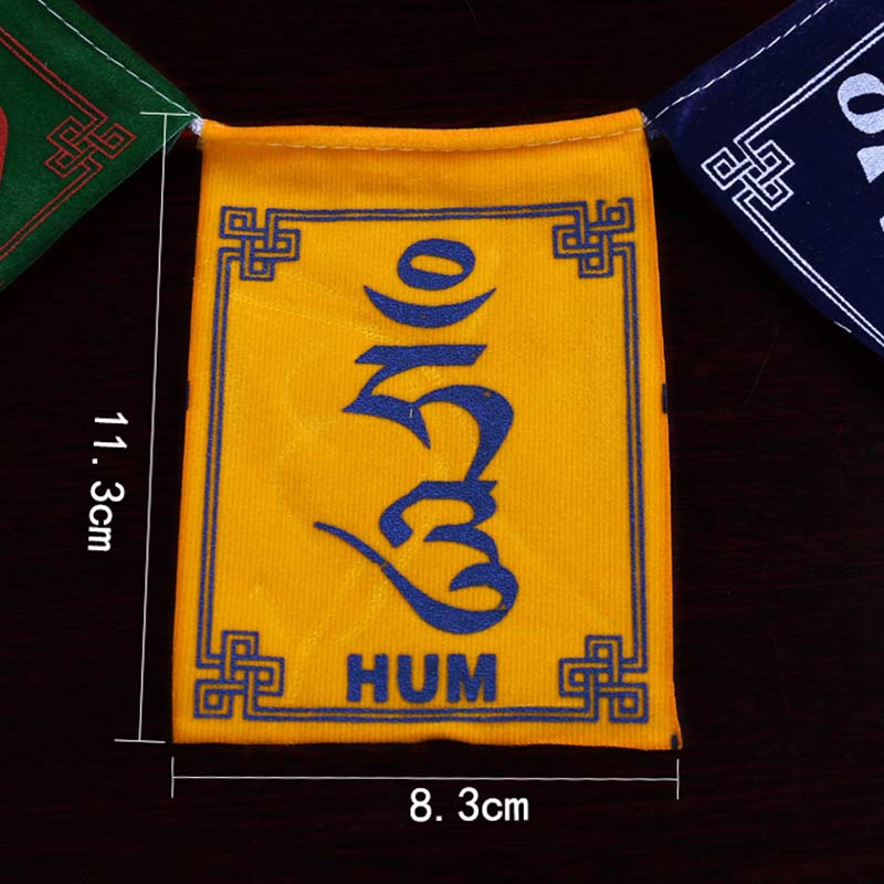 Buddha Stones Tibetan Blessing Windhorse Om Mani Padme Hum Outdoor Car Prayer Flag Decoration Decorations buddhastoneshop 21