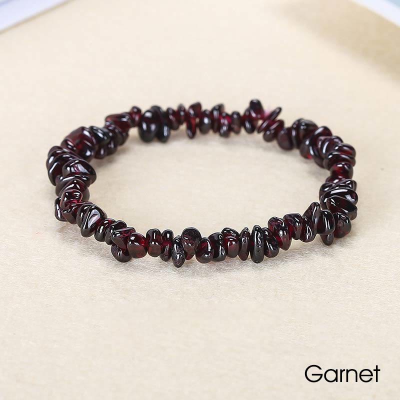 Natural Irregular Shape Crystal Stone Warmth Soothing Bracelet Bracelet BS Garnet