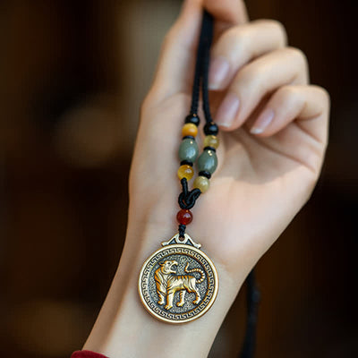 12 Chinese Zodiac Blessing Wealth Fortune Necklace Pendant Necklaces & Pendants BS 7