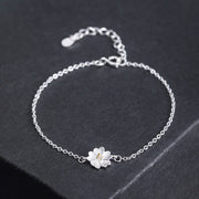 Bracelet chaîne Foviel en argent sterling 925 motif fleurs de cerisier