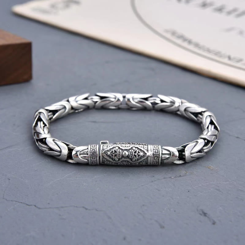 Buddha Stones Dorje Vajra Om Mani Padme Hum Peace Love Copper Chain Bracelet Bracelet BS 5