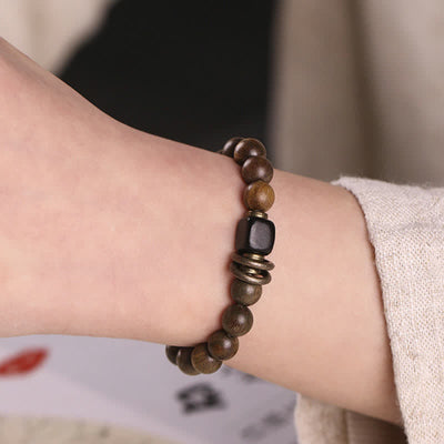 Buddha Stones Tibetan Green Sandalwood Crystal Soothing Peace Bracelet Bracelet BS 5