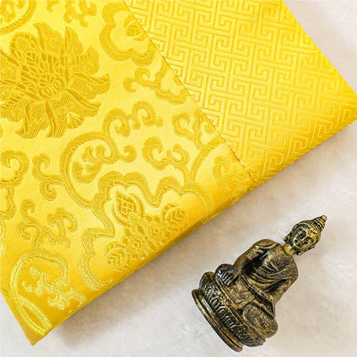 Buddha StonesPrayer Altar Flower Dragon Pattern Tibetan Auspicious Symbols Jacquard Mat Prayer Altar BS 1