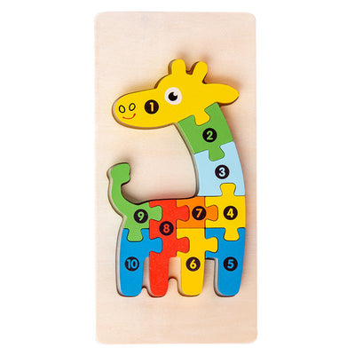 Fidtoy Wooden Shape Matching Puzzle for Toddler Learning Autism Kids Quiet Time Toy Montessori Puzzle Educational Toy Fine Motor Skills Game