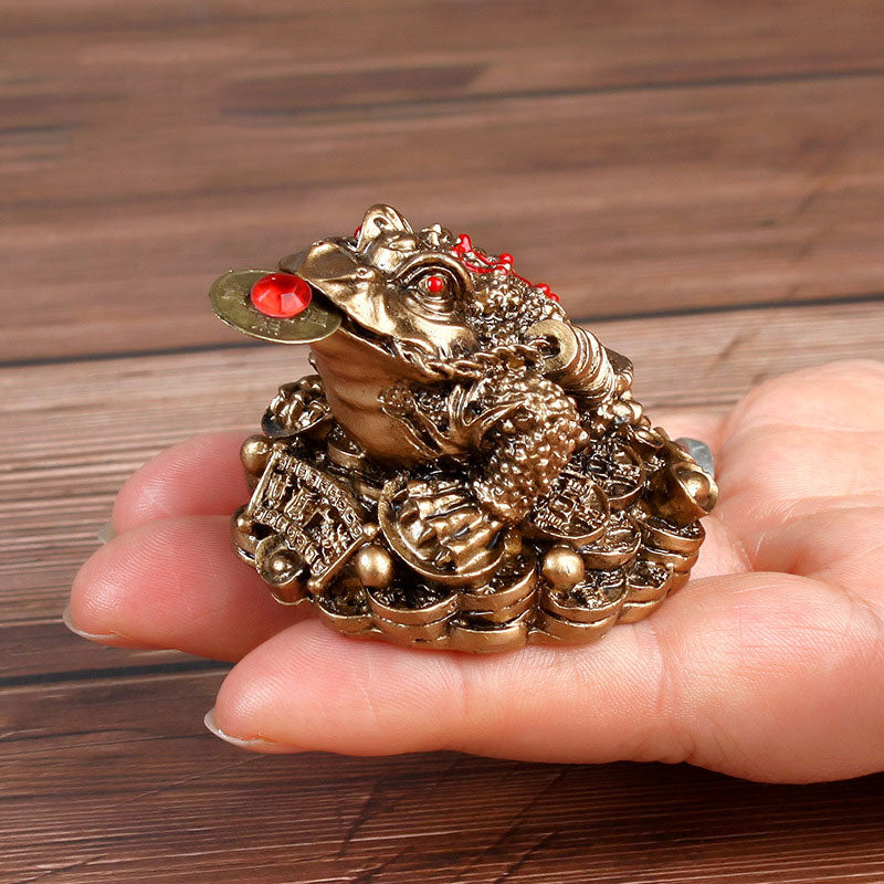 Décoration grenouille porte-bonheur Foviel Feng Shui