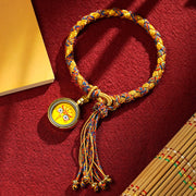 Foviel Handmade Tibetan Five God Of Wealth Dragon Scale Rope Luck Braid Bracelet