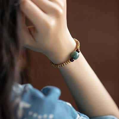 Foviel Bodhi Samen kleine Blatt rote Sandelholz Weisheit Armband
