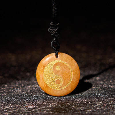 Buddha Stones Various Crystal Amethyst Tiger Eye Green Aventurine Yin Yang Spiritual Necklace Pendant Necklaces & Pendants BS 39