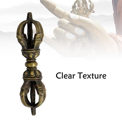 Buddha Stones Handmade Nepal Five Prong Three Prong Vajra Dorje Strength Copper Decoration Dorje BS 8