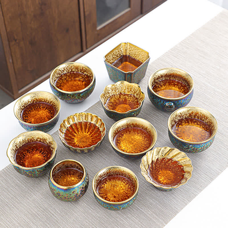 Buddha Stones Colorful Ceramic Teacup Tea Cups - image 29