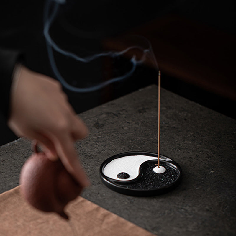 Buddha Stones Yin Yang Zen Balance Incense Holder Incense Burner BS 8