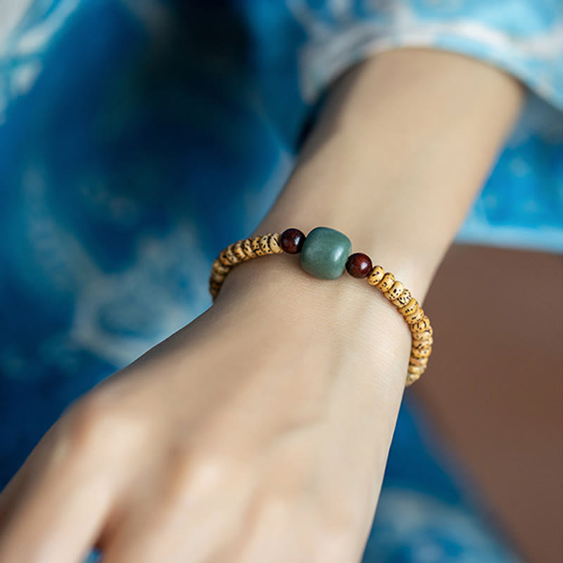 Foviel Bodhi Samen kleine Blatt rote Sandelholz Weisheit Armband