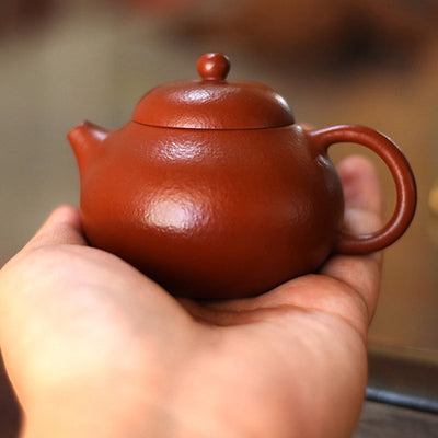 Buddha Stones Yixing All Handmade Wen Dan Brown Purple Clay Kung Fu Teapot Teapot BS 5