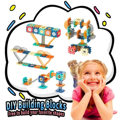 Fidtoy Pipeline Marble Ball Track Connecting Building Blocks 125pcs STEM Marble Run Construction Toy for Kids Ages 3+