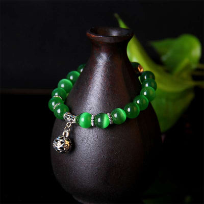 Bracelet porte-bonheur œil de chat tibétain Foviel