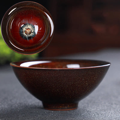 Buddha Stones Colorful Ceramic Teacup Home Office Tea Cups - Crimson - image 67