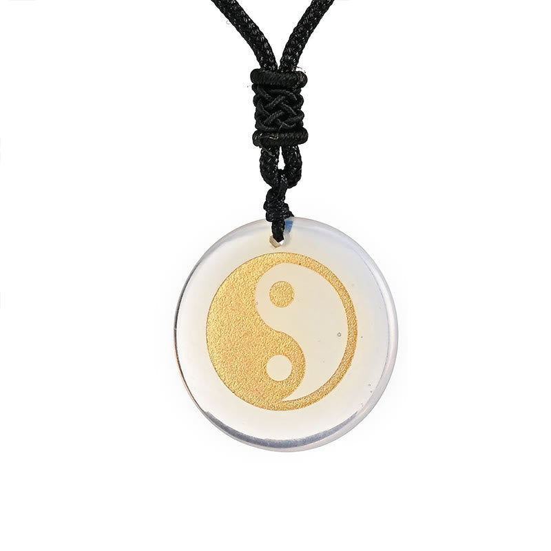 Buddha Stones Various Crystal Amethyst Tiger Eye Green Aventurine Yin Yang Spiritual Necklace Pendant Necklaces & Pendants BS 35