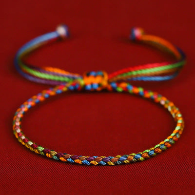 Buddha Stones "May all your wishes come true" Lucky Multicolored Bracelet Bracelet BS 18-19CM