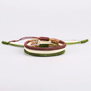 Foviel 3Pcs Tibetan Handmade Multicolored Luck King Kong Knot Auspiciousness Bracelet