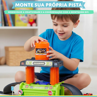 Fidtoy Car Wash Play Set with Color Changing Alloy Car