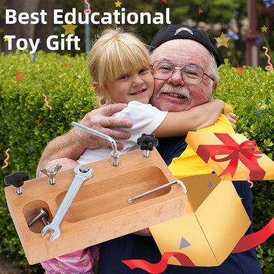 Fidtoy Montessori Screwdriver Busy Board for Toddlers – Fine Motor Skill Toy