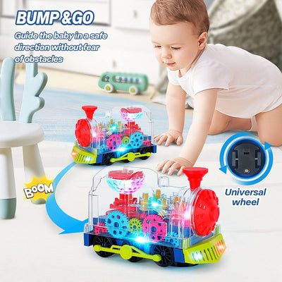 Fidtoy Train musical lumineux pour tout-petits | Jouet interactif pour tout-petits avec lumières et musique