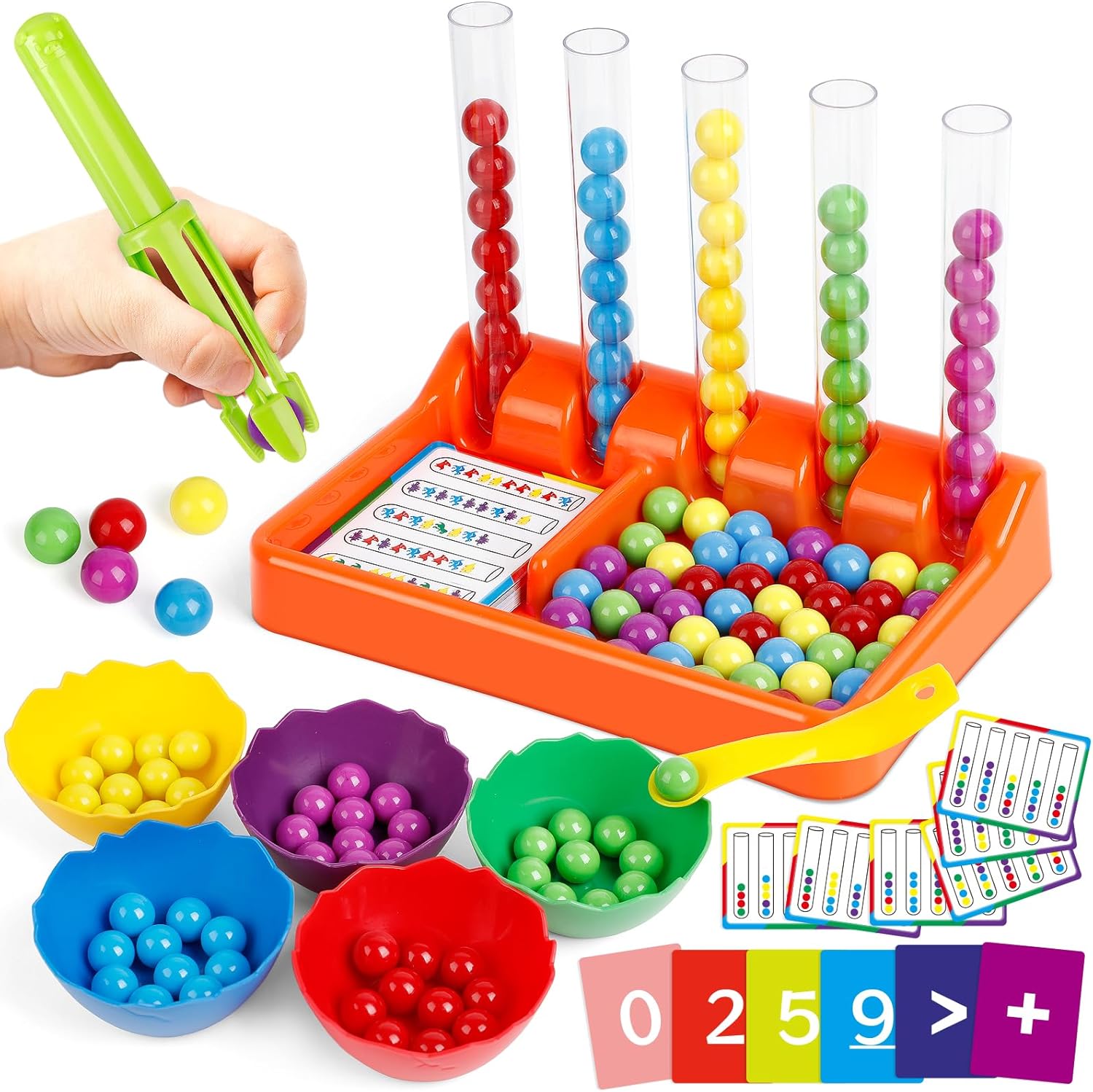 Fidtoy Tweezer Color Sorting Kit for Preschool Learning