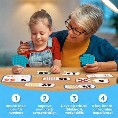 Set de rompecabezas Fidtoy de emparejar números, juguete educativo de matemáticas tempranas