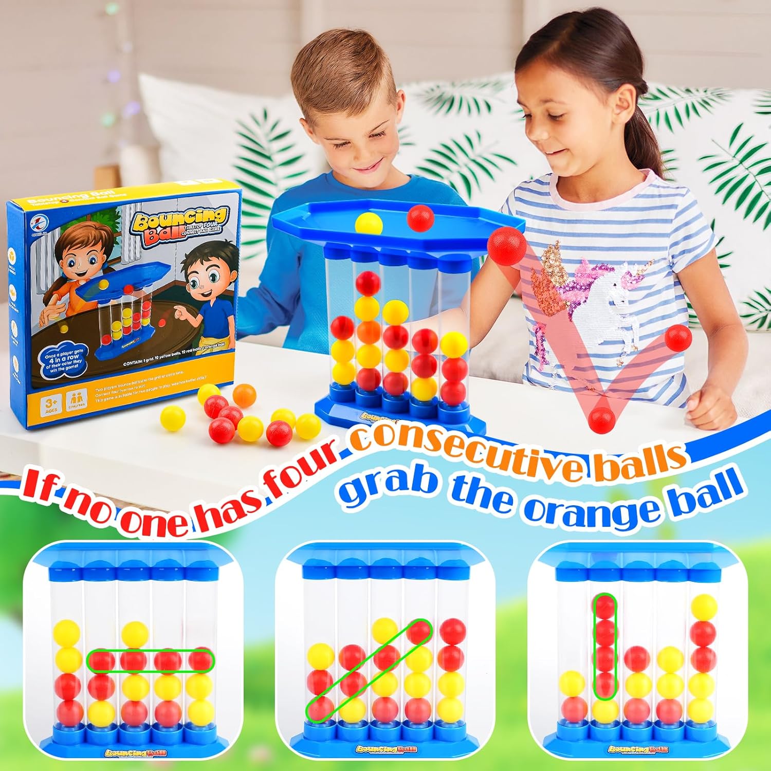 Fidtoy Bounce Ball Table Game for Kids and Family Play