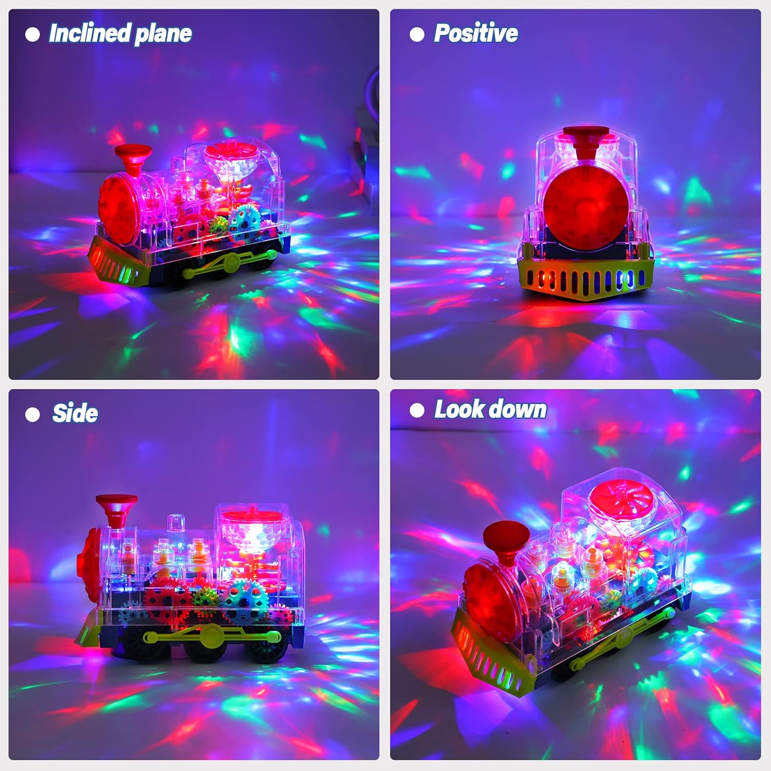 Fidtoy Train musical lumineux pour tout-petits | Jouet interactif pour tout-petits avec lumières et musique