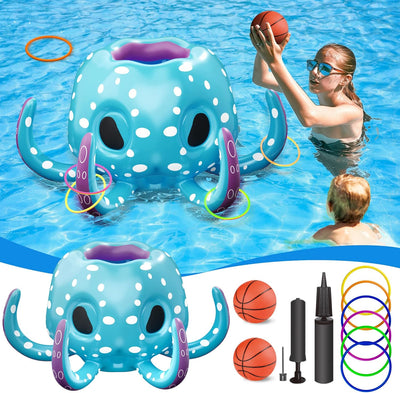 Fidtoy Inflatable Octopus Pool Game 2-in-1 Summer Toy