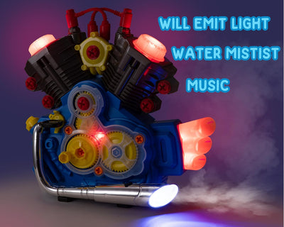 Moteur de moto Fidtoy à construire avec sons et lumières pour enfants