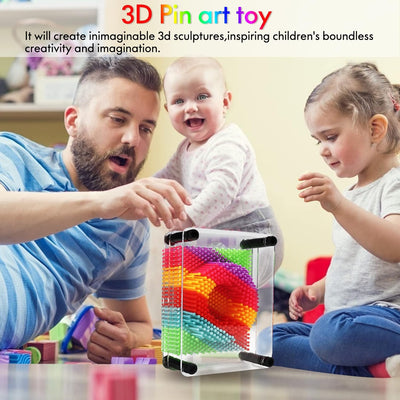 Fidtoy 3D Pin Art Toy Rainbow Sensory Impression Board