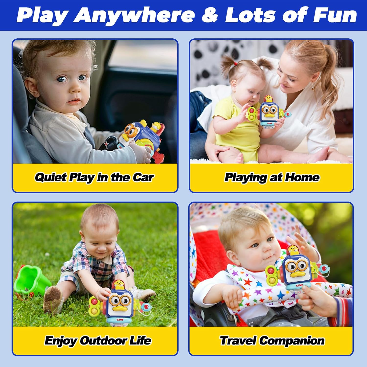 Cube d'activités Montessori Fidtoy pour bébés – Jouet sensoriel de voyage pour l'apprentissage de la motricité fine et le développement des tout-petos