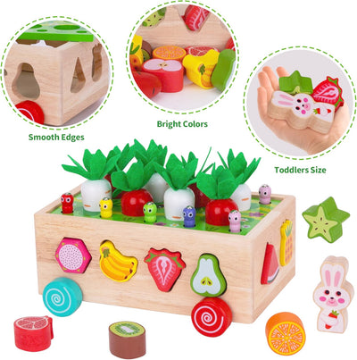 Fidtoy Farm Orchard Intelligence Car Wooden Learning Toy