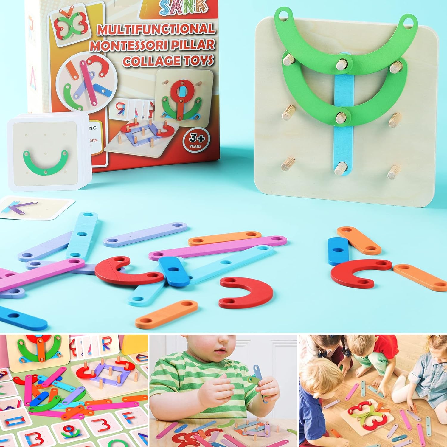 Fidtoy Numbers and Letters Jigsaw Puzzle Wooden Toy