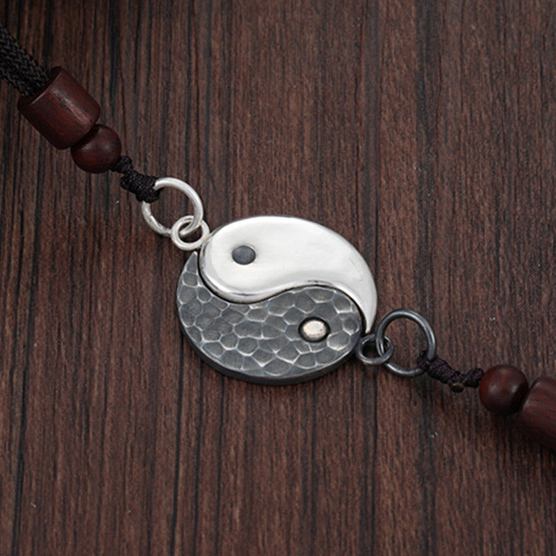 Buddha Stones 990 Sterling Silver Yin Yang Balance Harmony Necklace Pendant (Extra 30% Off | USE CODE: FS30) - image 0