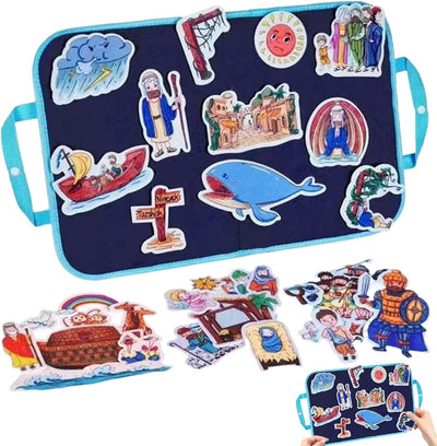1 set de fieltro para fieltro para niños historias bíblicas de la biblia.
